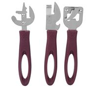 Cloimei Ensemble d'ouvre-boîtes en acier inoxydable de qualité supérieure avec ouvre-bouteille, outil de cuisine multifonctionnel 3 en 1 pour la maison, le camping, le restaurant,