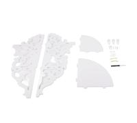 Cloimei Étagère de Douche d'angle de Salle de Bain sculptée à 2 Niveaux, Support de Rangement Mural Blanc 17,7 Pouces pour l'organisation de la décoration intérieure et la Solution