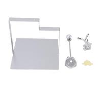 Cloimei European Style Square Napkin Holder Metal Tissue Stand with Sitting Rabbit Decor Iron Art Square Tissue Rack for Home Office Restaurant Stylish Multifunctional Napkin Disp (Argent)