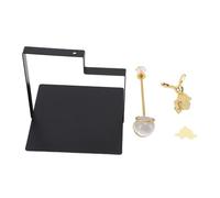 Cloimei European Style Square Napkin Holder Metal Tissue Stand with Sitting Rabbit Decor Iron Art Square Tissue Rack for Home Office Restaurant Stylish Multifunctional Napkin Disp (Noire)