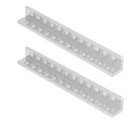 Cloimei Faisceau en aluminium de type L à 12 trous, accessoires pour robots, faisceau structurel précis et durable pour la robotique, 12x12x104mm, 3103 0012 0104, 2 paquets, noir