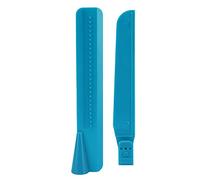 Cloimei Grattoir à crème grattoir à gâteau hauteur réglable outil de lissage de gâteau pour la maison boulangerie cuisine bricolage cuisson 2 pièces ensemble plastique 23.5x4.5x20. (trompette bleue)