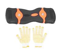 Cloimei Grattoir professionnel robuste en acier inoxydable, outil de dissolvant de colle pour étiquettes, autocollants, adhésif de sol, matériau ABS avec gants de sécurité inclus,