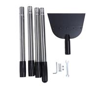 Cloimei Heavy Duty Flat Snow Shovel Ice Scraper with Adjustable Long Handle Manganese Steel Construction for Driveway Walkway Winter Snow Removal 171.5cm 23x25cm