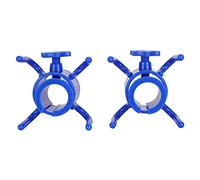 Cloimei Heavy Duty Plastic Beach Umbrella Hook 4 Prong Hanger Holder for Towels Hats Bags Sunglasses Universal Fit Outdoor Umbrellas Sand Free Organizer 2 Pack (Blue)