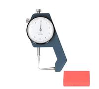 Cloimei Jauge d'épaisseur de cadran 0 à 10 mm Résolution 0,1 mm Outil de mesure de précision avec pointe incurvée pour papier cuir film éponge fil en alliage d'aluminium léger de q