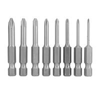Cloimei Jeu de 8 embouts de tournevis cruciformes Phillips à tige S1/4 pour perceuse électrique, kit d'outils pour réparations domestiques et industrielles, longueur 50 mm, acier a