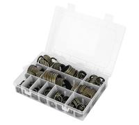 Cloimei Jeu de joints toriques 240 pièces bagues d'étanchéité en caoutchouc métallique rondelles de bouchon de vidange d' matériau NBR haute température pour connexions de tuyaux a