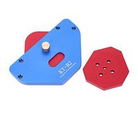 Cloimei KE R2 Gabarit d'arc pour panneau de bois, outil de localisation de rayon de table de toupie semi-circulaire, gabarit de travail du bois en alliage d'aluminium de qualité su