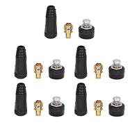 Cloimei Kit de connecteurs de câbles de soudage professionnels, 5 jeux de fiches et de prises à connexion rapide en laiton et caoutchouc, courant élevé 200 315 A, pour machines de