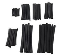 Cloimei Kit de Gaines thermorétractables Noires, 200 pièces, ignifuges, Rapport de rétrécissement 2:1, Manchons d'isolation électrique pour Le câblage, Bricolage, réparation, prote