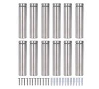 Cloimei Kit de matériel de montage de vis d'entretoise en acier inoxydable, robuste, antirouille pour cadres photo en acrylique, panneaux photos, 19x80mm, paquet de 12 avec chevill