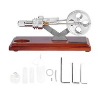 Cloimei Kit de Moteur Stirling (modèle Scientifique) en Alliage d'aluminium, alimenté par la Chaleur, pour l'apprentissage de la Physique (expérience et démonstration en Classe).