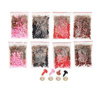 Cloimei Kit de sécurité pour les yeux et le nez, 800 pièces de boutons artisanaux en plastique pour animaux en peluche, ours en peluche, marionnettes, fournitures de fabrication de