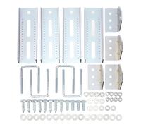 Cloimei Kit de Support de couchette de remorque de Bateau Robuste avec Dessus pivotant Construction en Acier de qualité supérieure Ensemble de Montage Complet pour traverses de REM