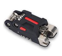 Cloimei Kit d'outils de réparation 16 en 1 Kit d'entretien multifonction pour VTT avec extracteur de chaîne Clés hexagonales Clés à rayons pour cyclisme sur route VTT Noir 275 g