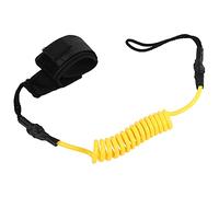 Cloimei Laisse de planche de surf de qualité supérieure, sangle de sécurité haute élasticité pour kayak, stand up paddle, matériau PU durable, manchette de cheville réglable, jaune (Jaune)