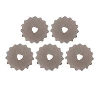 Cloimei Lames de coupe de tissu professionnelles de 45 mm, ensemble de 5 pièces, couteau à rouler de haute précision pour la couture, le quilting, l'artisanat de couture SKS7 Steel (point d'arrêt)
