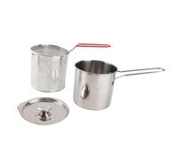 Cloimei Marmite à friteuse en acier inoxydable 304 avec panier passoire et couvercle marmite polyvalente pour frire des frites poulet crevettes utilisation en cuisine intérieure et