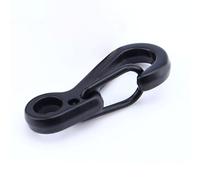 Cloimei Mini Clip Robuste à Ressort pour Porte-clés, Crochet en Alliage métallique avec revêtement antirouille pour Les Amateurs de Plein air, Camping, randonnée, Sac à Dos, Noir 2