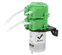 Cloimei Mini pompe péristaltique à double tête, dosage de haute précision, pompe à eau de circulation 1x3mm pour aquarium, utilisation en laboratoire, liquides visqueux et non visq (DC24V)