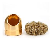 Cloimei Nettoyeur de pointe de pistolet à souder, boule de fil, support de boule de nettoyage pour fer à souder, support de base avec conception en dôme, alliage d'acier et de cuiv (Or)