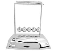 Cloimei Newton's Cradle Balance Balls Pendule en Forme de Z Jouet éducatif Physique Scientifique pour Adultes Décoration de Bureau Boule en Acier Base en Bois Grande Taille