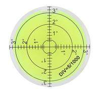 Cloimei Outil de mesure de niveau à bulle rond de précision de 60 mm pour plate-forme de caméra, balance électronique, calibrage horizontal, matériau acrylique ABS durable, transpa
