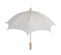 Cloimei Parasol en Dentelle Fait à la Main Style Vintage Pliable, Accessoire de Photographie de Mariage, Parasol décoratif pour événements extérieurs et intérieurs, Dentelle Blanch (Beige)