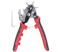 Cloimei Perforatrice en cuir professionnelle robuste, rotative à 360 degrés, outil de perforation de ceinture réglable avec 6 tailles de trous pour l'artisanat du cuir, bricolage H