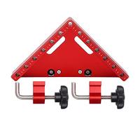 Cloimei Pince à angle droit professionnelle outil de travail du bois haute précision 45 90 degrés carré de positionnement en alliage d'aluminium avec pinces de fixation pour projet