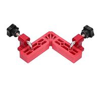 Cloimei Pince de positionnement à angle droit 120 x 120 mm, pince d'angle portable en plastique pour épissage du travail du bois, alliage d'aluminium ABS rouge avec échelle métriqu