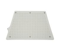 Cloimei Plaque de tableau arrière hors-bord en PVC robuste, conception de grille trapézoïdale, coussin de montage de moteur pour bateaux gonflables, kayaks, canoës, bateaux de pêch (Grise)