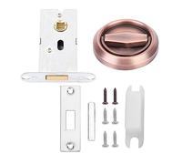 Cloimei Poignée de serrure de porte d'armoire en acier inoxydable 304, anneau de traction, serrure de sécurité robuste avec revêtement antirouille pour tiroir de cuisine, placard, (Placage de cuivre