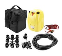 Cloimei Pompe à air électrique Haute Pression 12 V, gonflage Automatique, dégonflage pour Kayaks gonflables, canoë, Bateaux, radeaux, matériau PVC, Couleur Jaune, Vitesse 500 L/Min