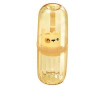 Cloimei Porte-brosses à dents de voyage portable avec gobelet pour bain de bouche, boîte de rangement compacte pour couples, idéale pour les voyages d'affaires et les étudiants. Ma (Jaune transparent)