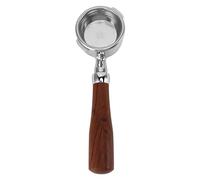 Cloimei Porte-filtre sans fond de 58 mm, poignée de porte-filtre professionnelle à double oreilles en acier inoxydable pour machines à café Classic Deluxe Evolution (E Cercle Palissandre)