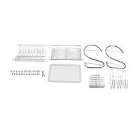 Cloimei Premium 2 Tier Dish Rack with Bowl Holder Rust Proof Metal Kitchen Drying Rack Space Saving Countertop Organizer for Dishes Utensils and Cookware (Style de Tasse d'eau)