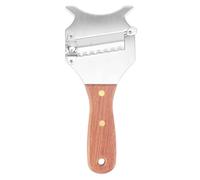 Cloimei Râpe à truffes professionnelle en acier inoxydable, poignée ergonomique réglable en bois, outil de cuisine pour garniture de fromage et de chocolat, 7,4 pouces, antirouille