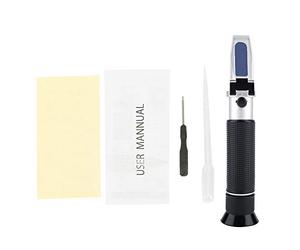 Cloimei Réfractomètre de salinité professionnel 0 100% testeur de concentration de sel Salinomètre portatif avec ATC pour aquariums Test d'eau de mer Transformation des aliments C