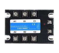 Cloimei Relais à semi-conducteurs triphasé Entrée 3-32VDC Optocoupleur SCR haute puissance Interrupteur sans contact avec dissipateur thermique en aluminium pour machines CNC Équip (BERM-3 032 3860Z