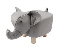 Cloimei Repose-Pieds Animaux en Forme d'éléphant, antidérapant, Silencieux, Confortable, Stable, Multi-usages, Mignon, pour la Famille et la Maternelle (Gris Clair)
