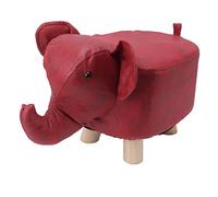 Cloimei Repose-Pieds Animaux en Forme d'éléphant, antidérapant, Silencieux, Confortable, Stable, Multi-usages, Mignon, pour la Famille et la Maternelle (Rouge)