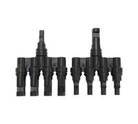 Cloimei Solar Panel T Branch Connector 1 to 4 IP67 High Current Parallel Series Connection for Solar Power Systems PPO Material 200g 2 Pack