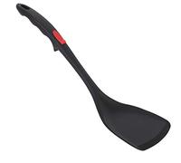 Cloimei Spatule professionnelle en silicone, ustensile de cuisine chauffant à long manche, ustensile de cuisine antidérapant pour la cuisson des crêpes et des hamburgers, noir 37 c