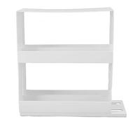 Cloimei Support coulissant rotatif, organiseur vertical à 2 niveaux, grande capacité, rangement de cuisine extractible avec base antidérapante, plastique durable pour pots à condim