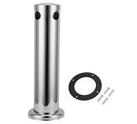 Cloimei Tour à bière en acier inoxydable de qualité commerciale, colonne de distributeur de bière pression à double robinet avec kit de montage pour bars, pubs, restaurants, systèm