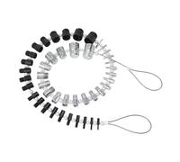 Cloimei Vérificateur de filetage d'écrous et de boulons, ensemble d'identifiants de filetage en alliage de zinc de 44 pièces avec jauges métriques de 23 pouces et 21 pour mécanicie