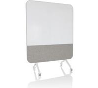Cloison acoustique avec tableau blanc VISION BOARD plastique / textile gris hjh OFFICE Gris G