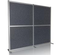 Cloison acoustique / cloison amovible FLEXMIUT MODUL 160x176 plastique gris hjh OFFICE Gris G